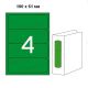 Наклейки APLI 01377, зеленые, А4, 190*61мм, скругл, 4шт/20л
