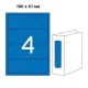 Наклейки APLI 01375, голубые, А4, 190*61мм, скругл, 4шт/20л