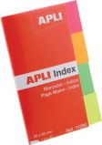 Закладки APLI 11286, 20x50мм, 4цв*40шт, бумажные