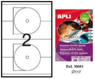 Наклейки APLI 10601 для CD (Mega Size) d117, 2шт/25л