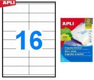 Наклейки А4, 105*35мм, APLI 03137, 16шт/100л
