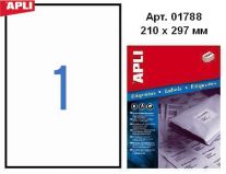 Наклейки А4, 210*297мм, APLI 01788, 1шт/500л