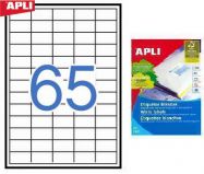 Наклейки А4, 38,0*21,2мм, APLI 03127, 65шт/100л