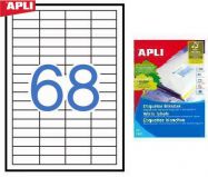 Наклейки А4, 48,5*16,9мм, APLI 03128, 68шт/100л