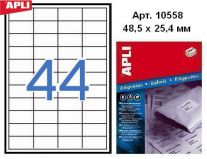 Наклейки А4, 48,5*25,4мм, APLI 10558, 44шт/500л