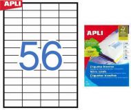 Наклейки А4, 52,5*21,2мм, APLI 01284, 56шт/100л