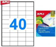Наклейки А4, 52.5*29.7мм, APLI 03130, 40шт/100л