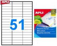 Наклейки А4, 70*16.9мм, APLI 01294, 51шт/100л