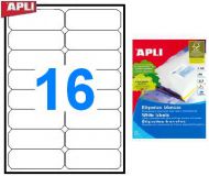 Наклейки А4, 99,1*34мм, скругл, APLI 02418, 16шт/100л