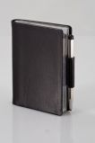 BRUNNEN718-50-90 Записная книжка "Мини" с ручкой, 56х83мм, ля-ф, черный