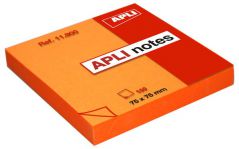 Листки с кл.полосой APLI 75х75мм, 100л, 11900, ярко-оранжевые