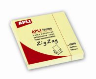 Листки с кл.полосой APLI 75х75мм, 100л, Z-сложение, 12078, желтые