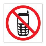 Наклейка-пиктограмма APLI 00848 ИСПОЛЬЗОВАНИЕ МОБИЛЬНОЙ СВЯЗИ ЗАПРЕЩЕНО 114х114мм, 1шт