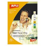 Фотобумага матовая А4 120г APLI 10417 1-стороняя, 50л