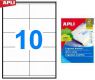 Наклейки А4, 105*57мм, APLI 01278, 10шт/100л