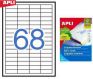 Наклейки А4, 48,5*16,9мм, APLI 03128, 68шт/100л