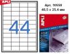 Наклейки А4, 48,5*25,4мм, APLI 10558, 44шт/500л