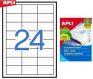 Наклейки А4, 64,6*33,8мм, APLI 03131, 24шт/100л