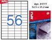 Наклейки А4, 52,5*21,2мм, APLI 01777, 56шт/500л